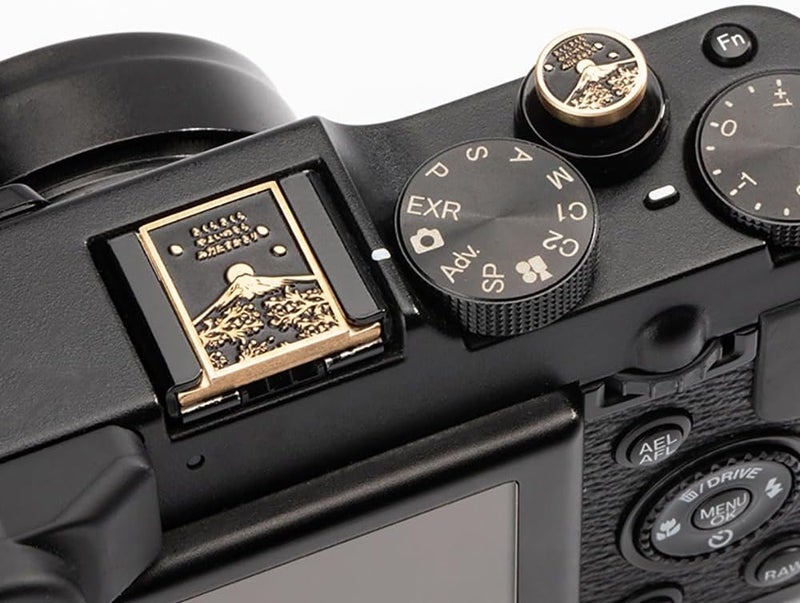 DBZZ Falling Cherry Blossoms Camera Metal Hot Shoe Cover Shutter Button Set for Fujifilm xpro2 x100vi xt50 xt30 for Nikon df zfc (Copper Alloy-Set) - Image 2